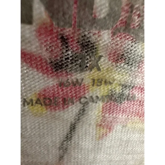 Lands End Womens 1X 16W-18W Wildflower Botanical Print 3/4 Sleeve Slub Knit Top - Picture 7 of 9